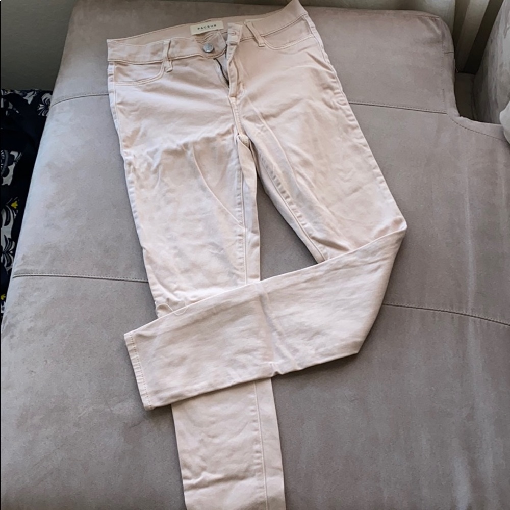 ✨Pink/nude pac sun jeggings
